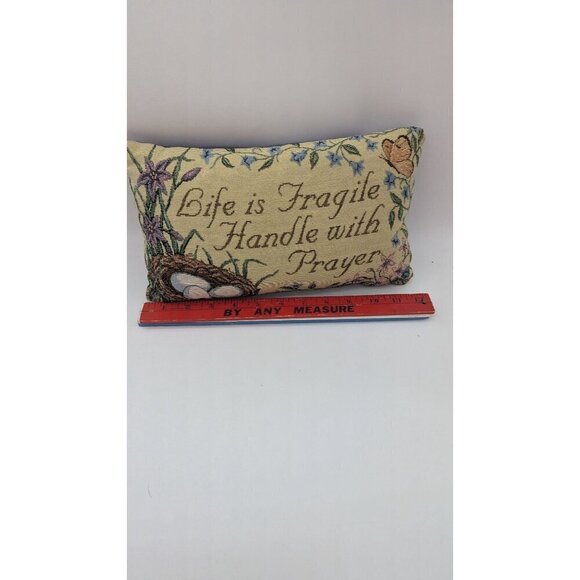 Tapestry Throw PillowLife Is Fragile Handle With Prayer Decorative  accent - Picture 7 of 7